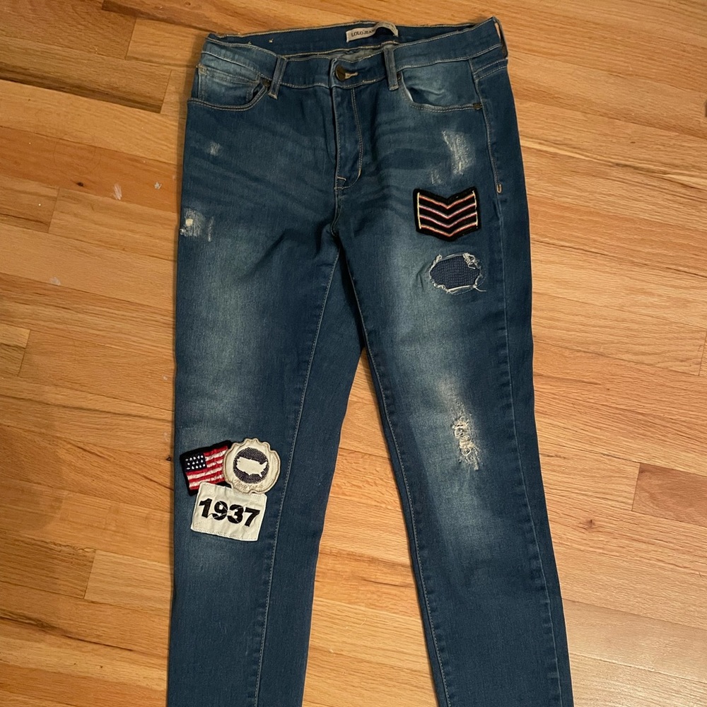 LOLO JEANS with America patches
